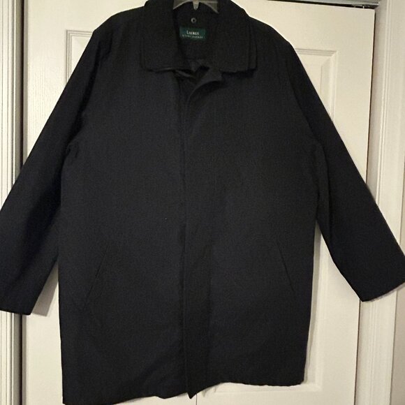 Mens RALPH LAUREN Sz L Black Removable Quilted Lining Coat - Picture 2 of 10